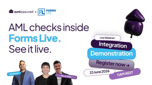 AML Assured x Forms Live: Integration Demonstration webinar