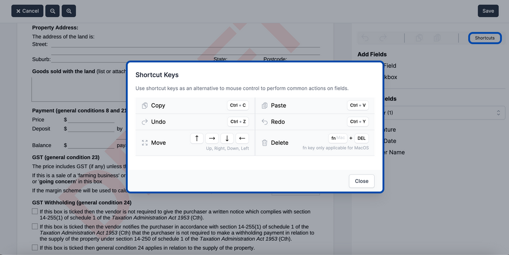 add interactive fields to PDFs
